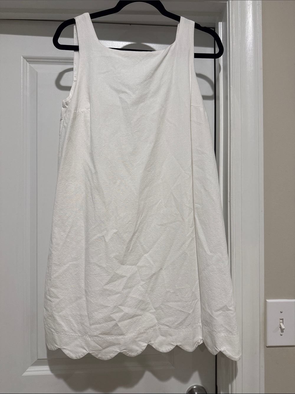 kate spade White Scalloped-Hem A-Line Dress Skirt